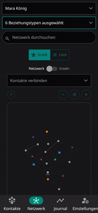 Netzwerkansicht in RelationShip